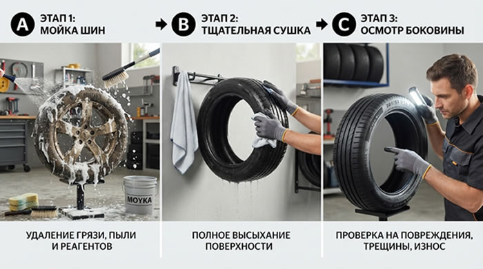 Этапы подготовки к хранению