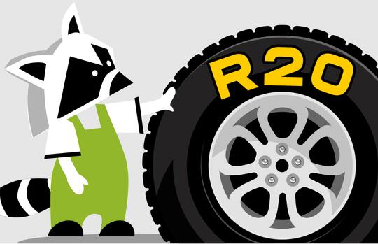 Шиномонтаж колес на R20