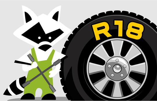 Шиномонтаж для колес на R18