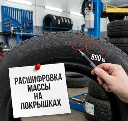 Расшифровка показателя допустимой массы на покрышках легковых машин